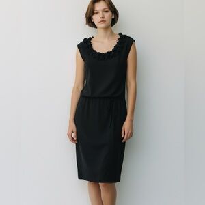Vintage Miss Bergdorf Black Ruffle Cocktail Dress - Shannon Rogers-J Silverman